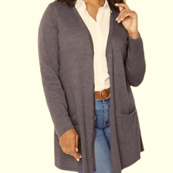 J. JILL Cashmere Blend Button Front Grandpa Cardigan - Picture 8 of 8